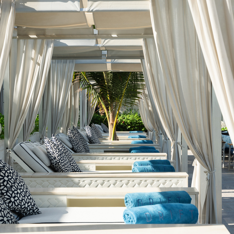 Book a Cabana Bed at Drift Beach Restaurant Dubai